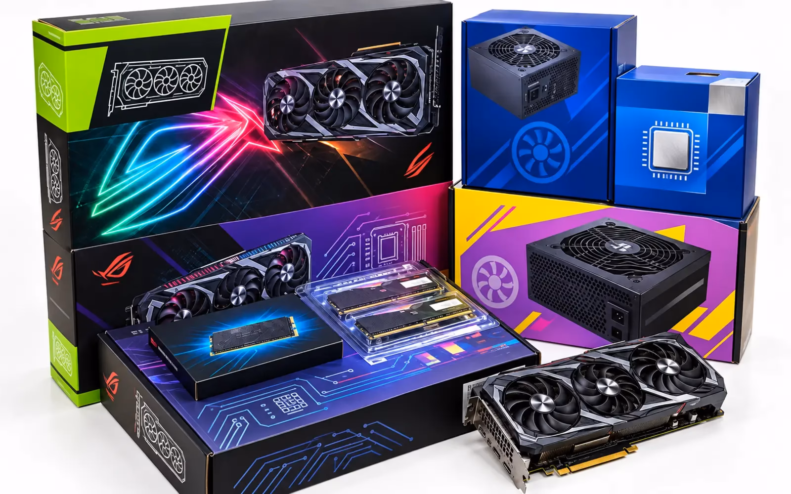 PC components selected for a custom gaming computer build at Indy Laptops